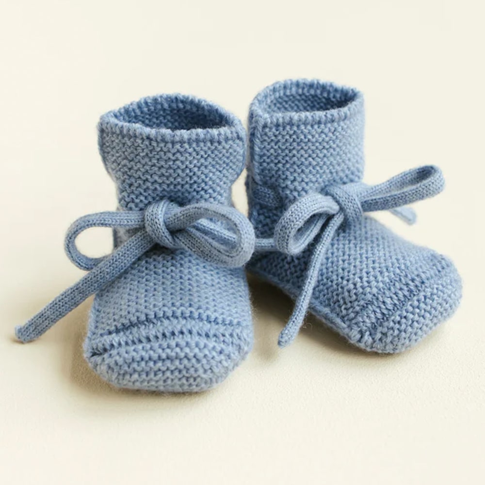 Hvid Baby Slofjes 100% Merinowol