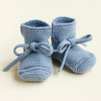 Hvid Baby Slofjes 100% Merinowol
