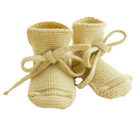 Hvid Baby Slofjes 100% Merinowol