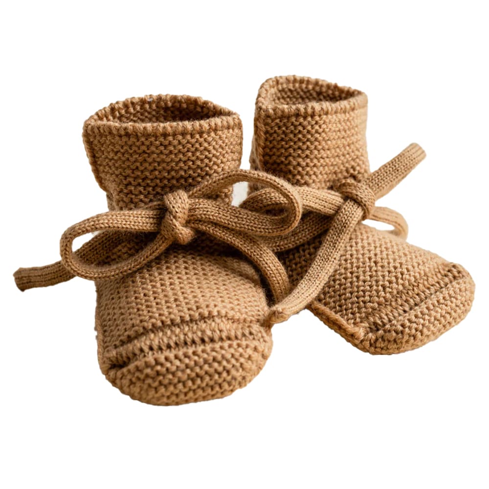 Hvid Baby Slofjes 100% Merinowol