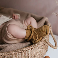 Hvid Baby Slofjes 100% Merinowol