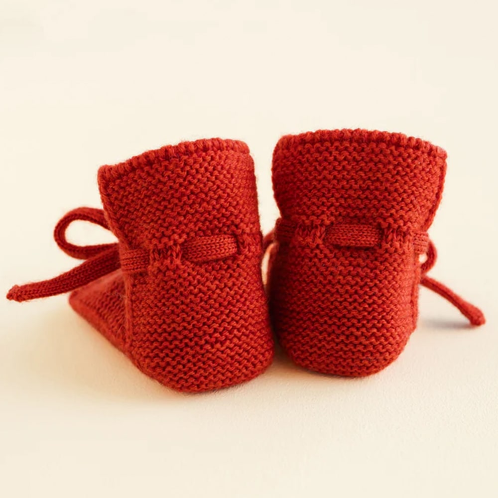 Hvid Baby Slofjes 100% Merinowol