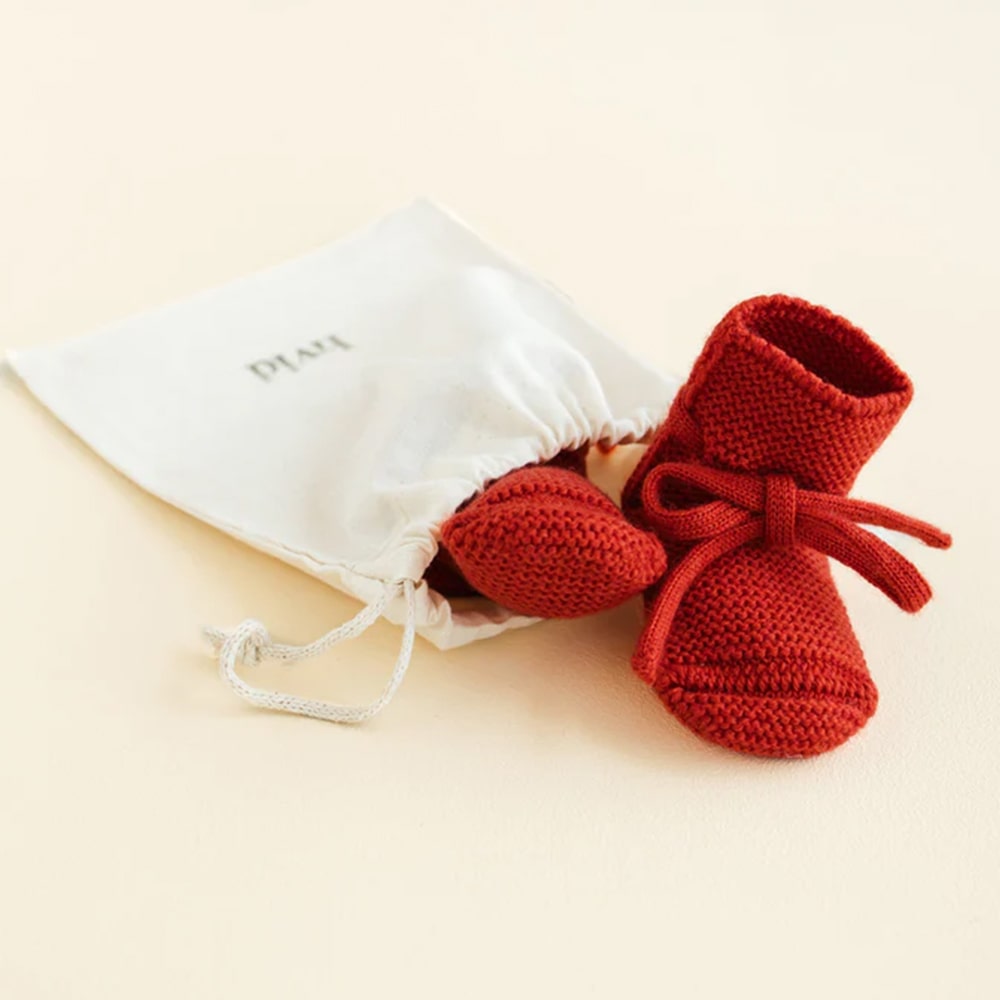 Hvid Baby Slofjes 100% Merinowol