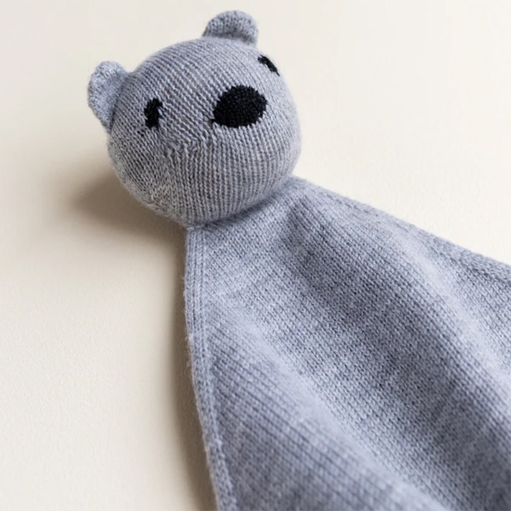 Hvid Knuffeldoekje Teddy Tokki - Grey Melange Hvid