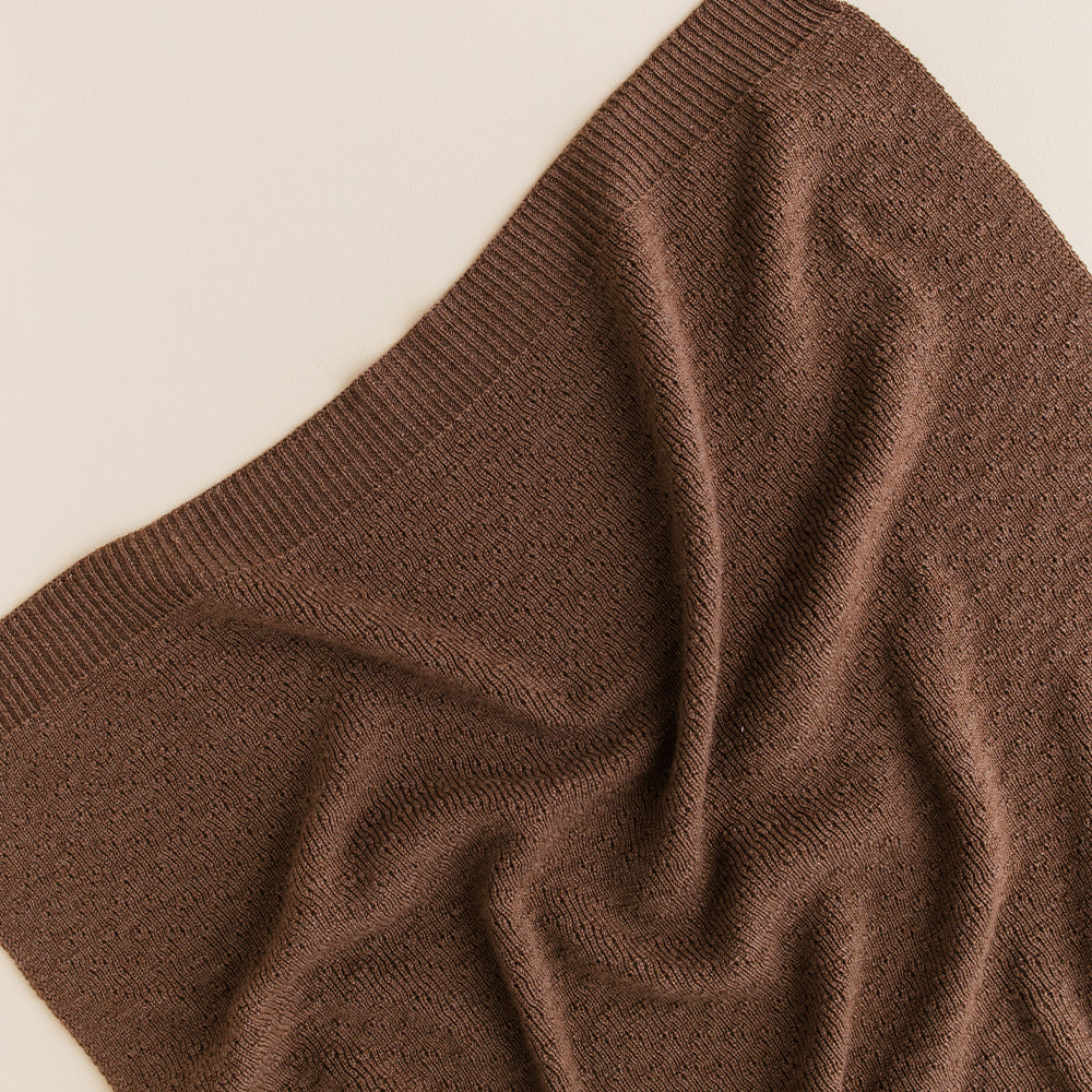 Hvid Wollen Deken Dora 70 x 95 cm- Mocha Hvid
