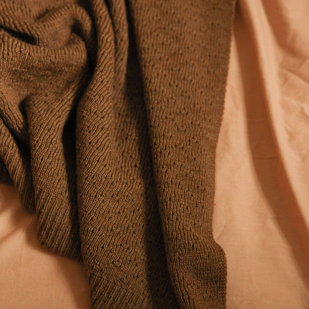 Hvid Wollen Deken Dora 70 x 95 cm- Mocha Hvid