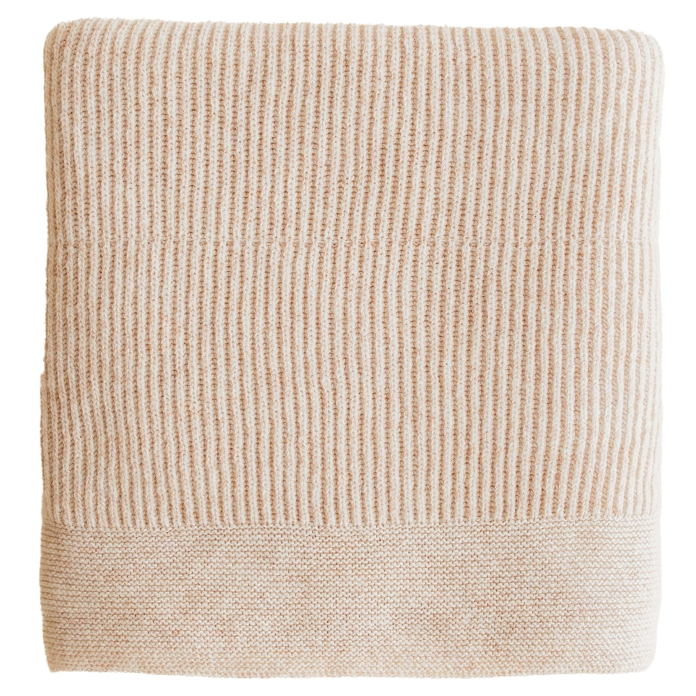 Hvid Wollen Deken Gaston 100 x 140 cm- Soft Beige Hvid