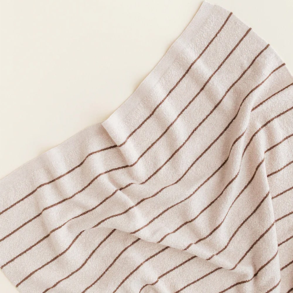 Hvid Wollen Deken Harry - Cream + Mocha