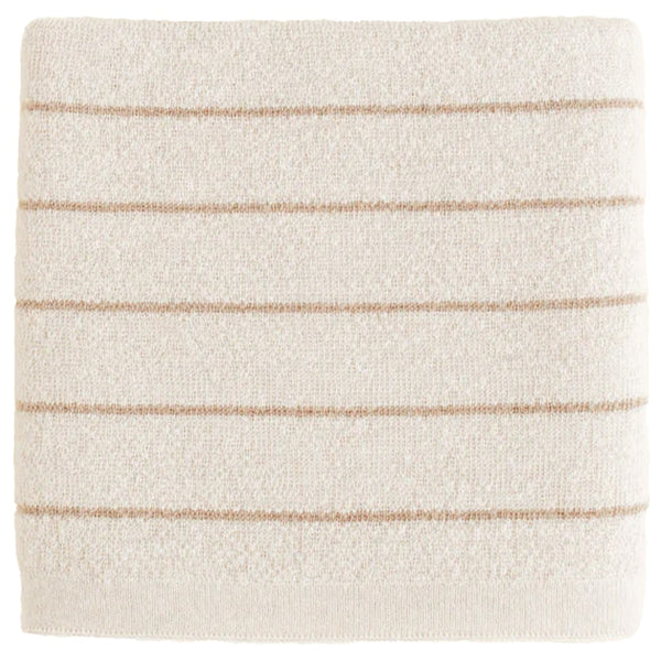 Hvid Wollen Deken Harry - Cream + Sand