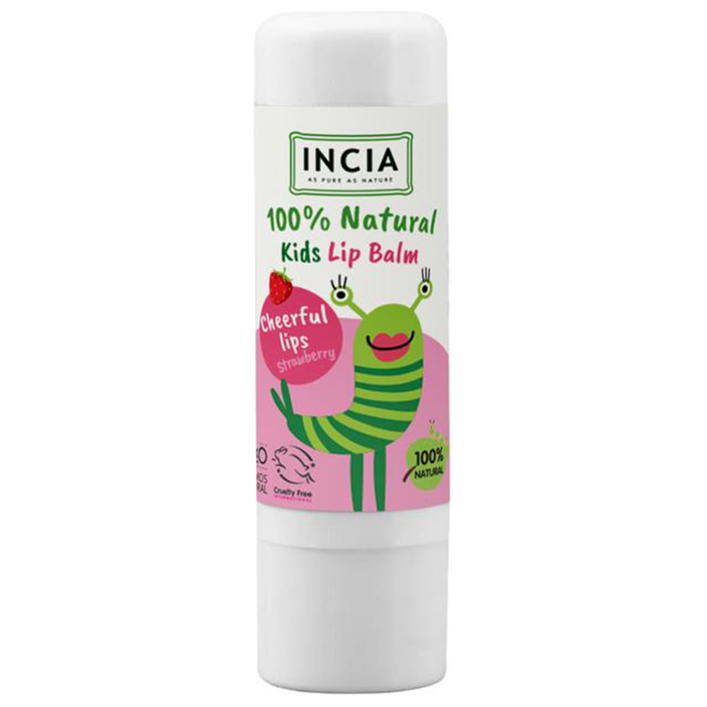 Incia 100% Natual Kids Lip Balm - Cheerful Lips Strawberry Incia