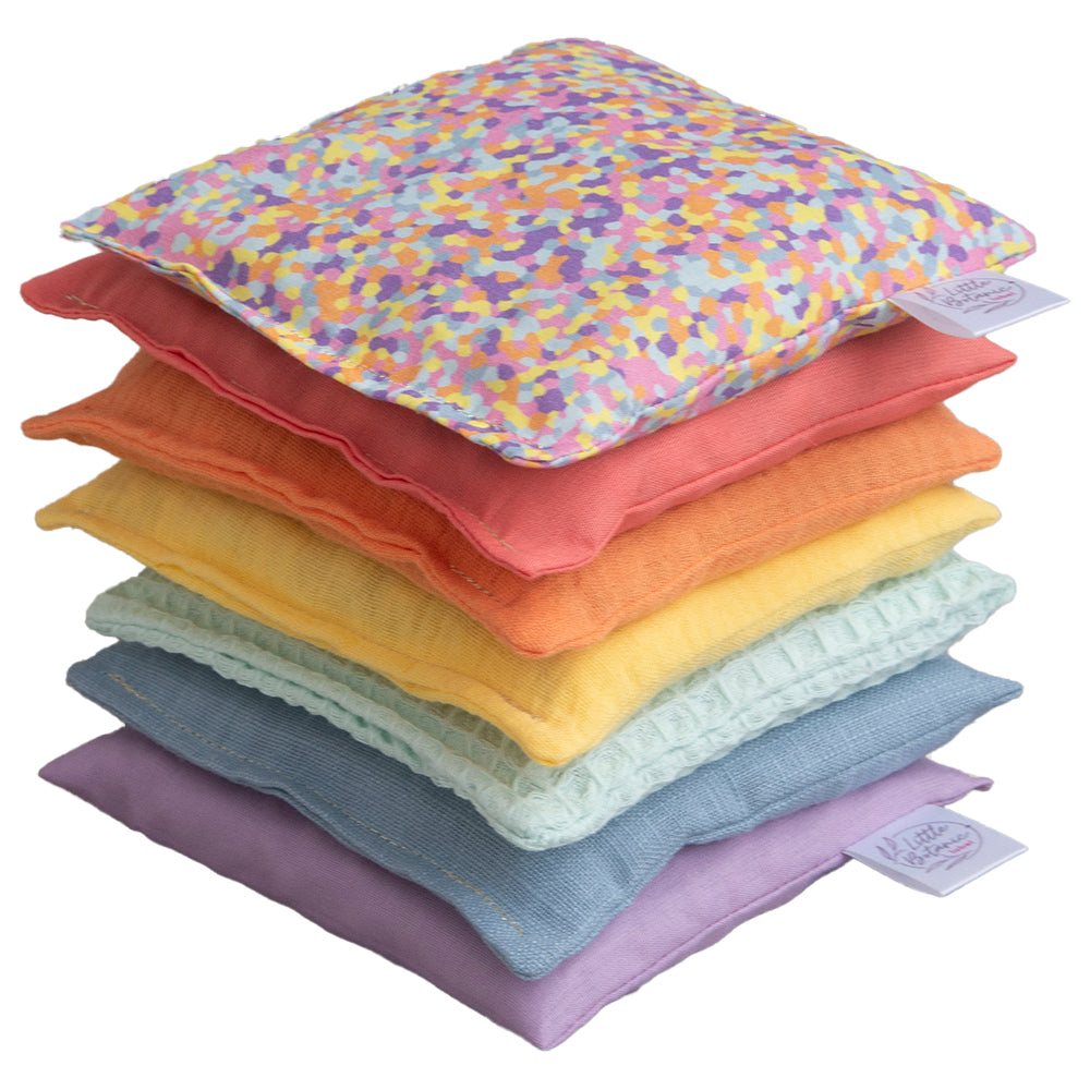 Little Botanic Sensorische Pittenzakjes 7 Stuks - Pastel Confetti Little Botanic Label