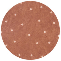 Lorena Canals Rond Vloerkleed Stippen - Chestnut Lorena Canals