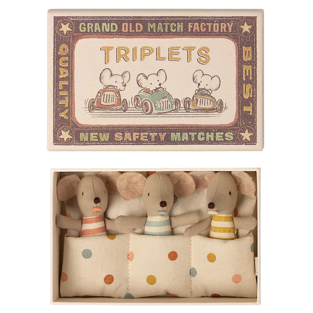 Maileg Muisjes Drieling in Matchbox Maileg