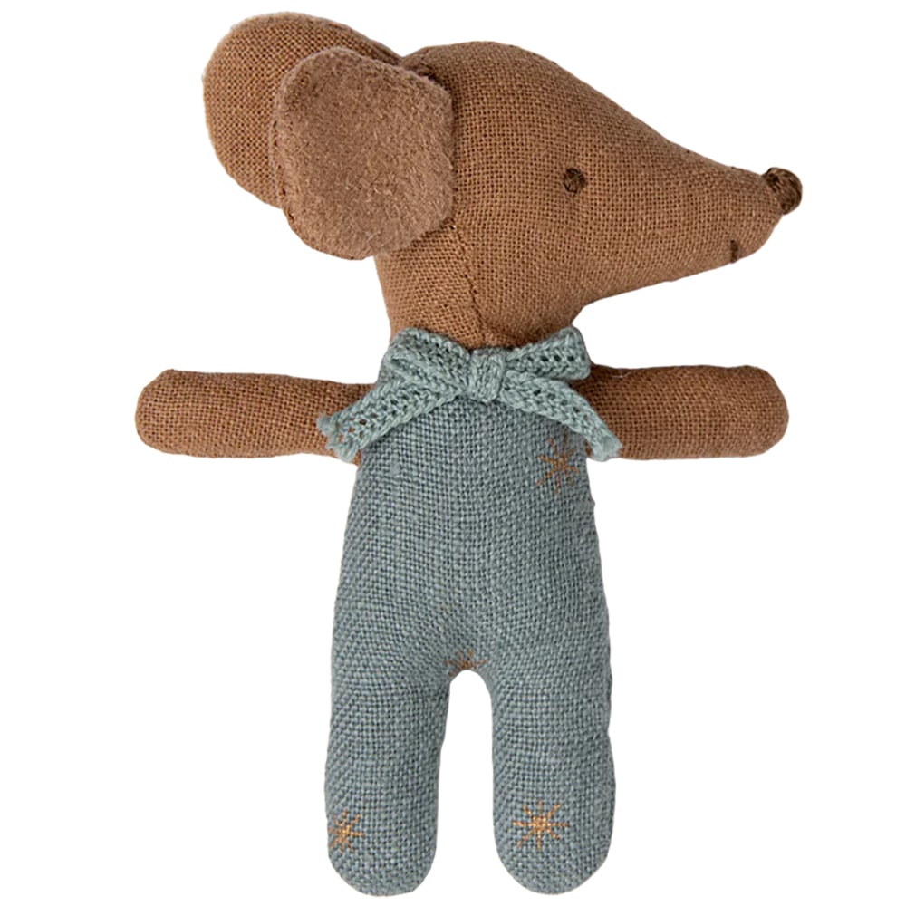 Maileg Baby Muis Slaap/wakker in Doosje - Blauw Maileg