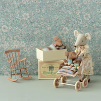 Maileg Baby Muis Slaap/wakker in Doosje - Blauw Maileg