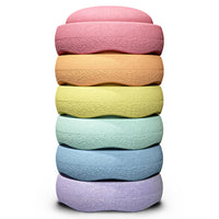 Stapelstein Original Mini Regenboog Pastel - 6 Mini-stapelstenen Stapelstein