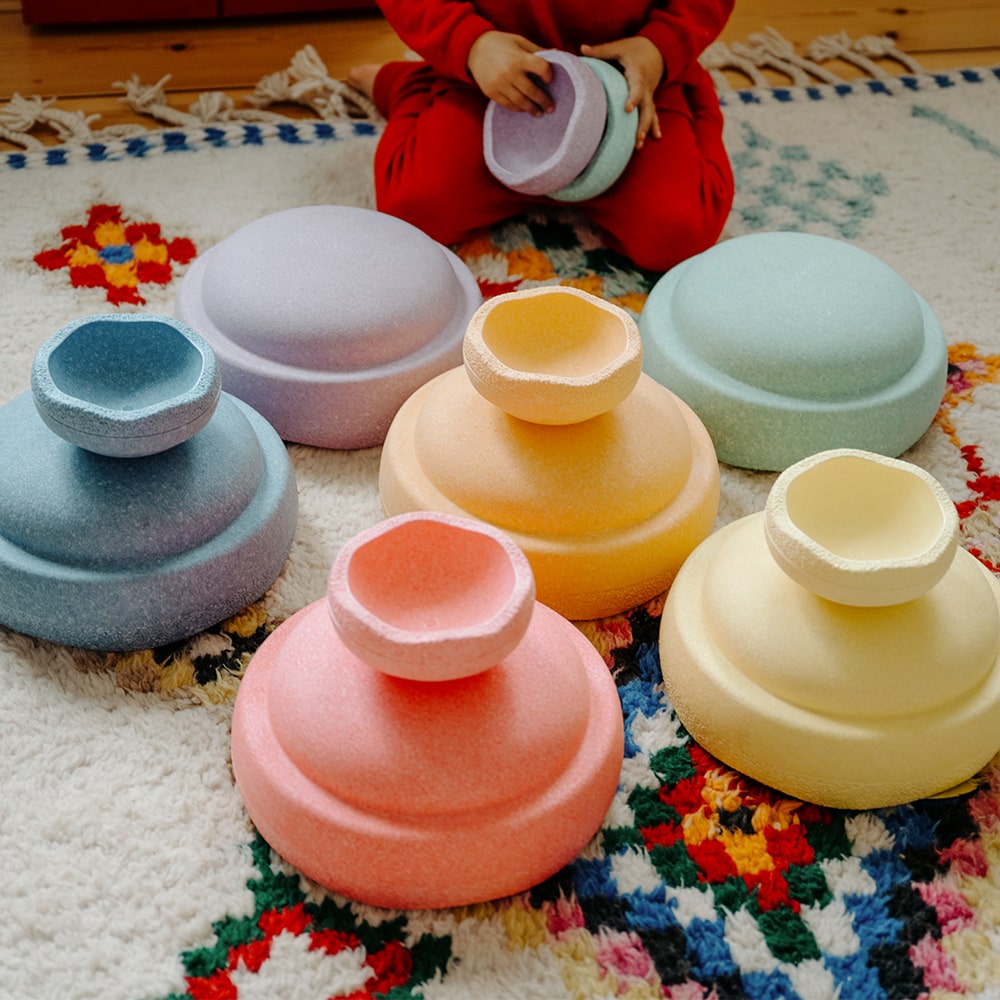 Stapelstein Original Mini Regenboog Pastel - 6 Mini-stapelstenen Stapelstein