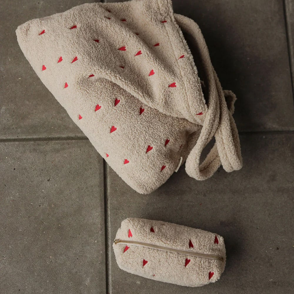 Studio Noos Etui - Ecru Hearts Teddy Studio Noos