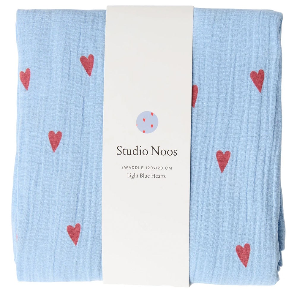 Studio Noos Hydrofiele Doek 120x120cm - Hearts