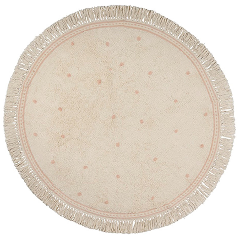 Tapis Petit Vloerkleed Emma Dots Pink 130x130cm Tapis Petit