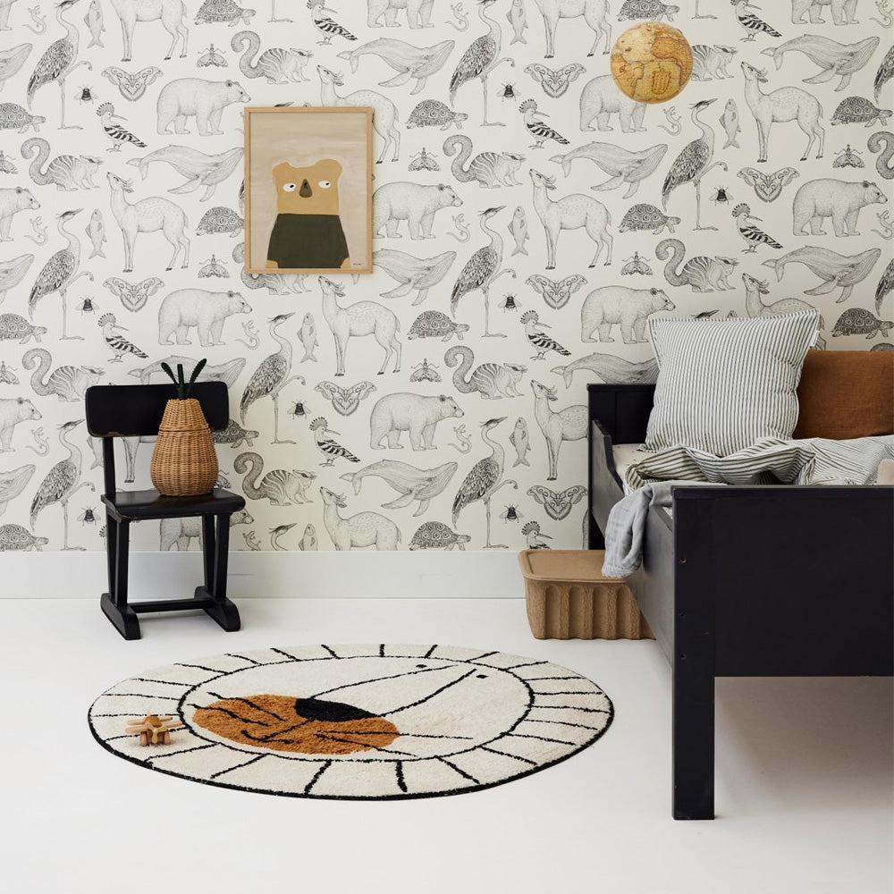 Tapis Petit Vloerkleed Lion Naturel 100x100cm Tapis Petit