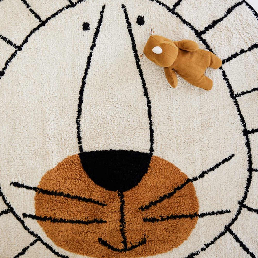 Tapis Petit Vloerkleed Lion Naturel 100x100cm Tapis Petit