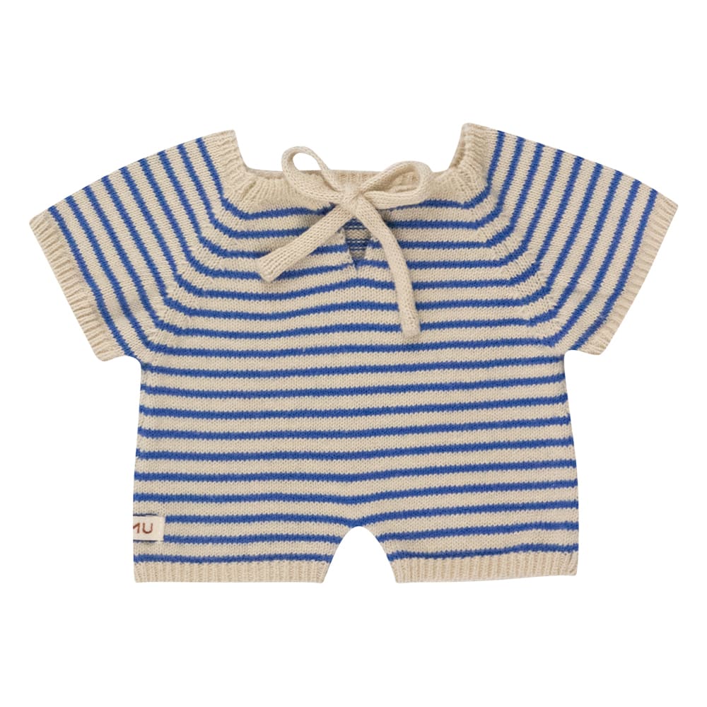 We Are Gommu Korte Onesie - Donkerblauw Gestreept