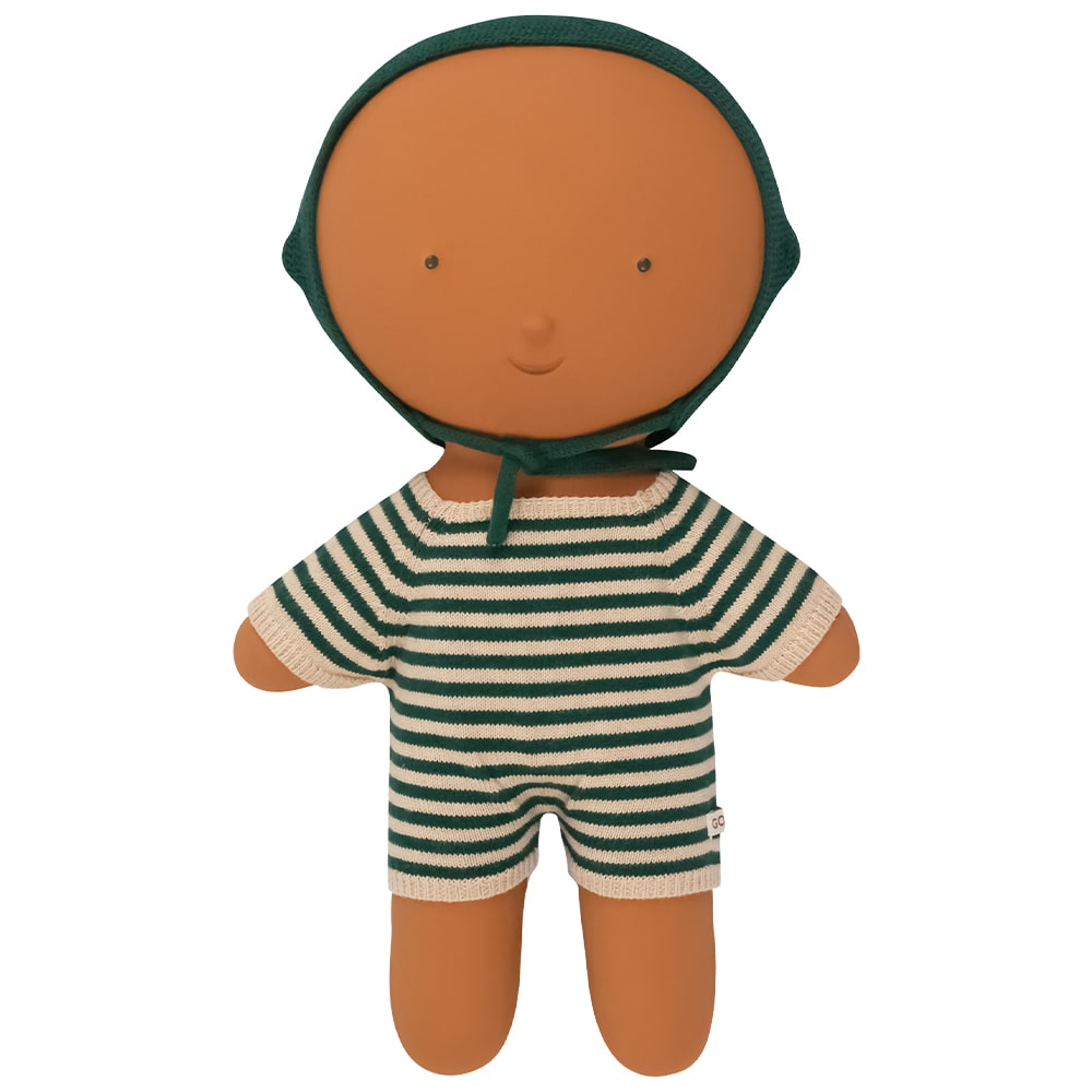 We Are Gommu Korte Onesie - Groen Gestreept
