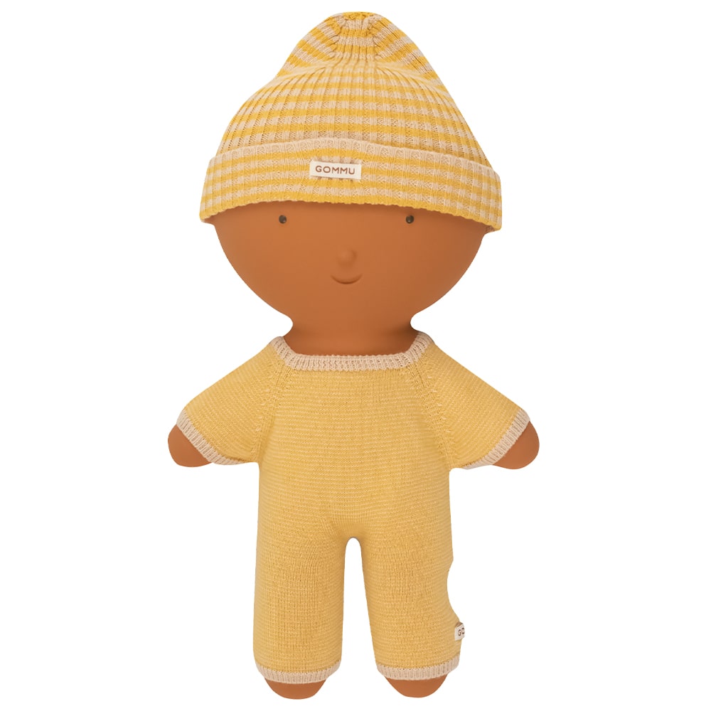 We Are Gommu Lange Onesie - Geel Gestreept