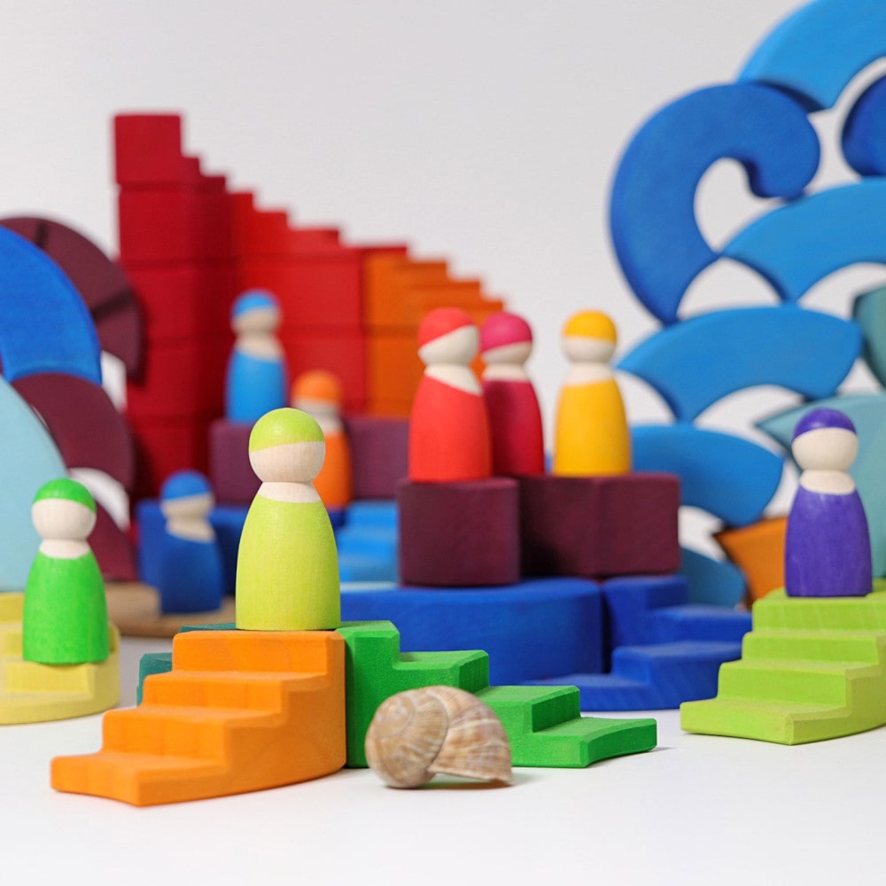 Grimms gekleurde spiraal trap blokken4-min