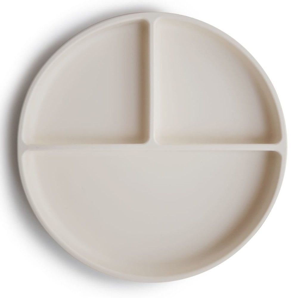 Mushie Siliconen bord - Ivory-min