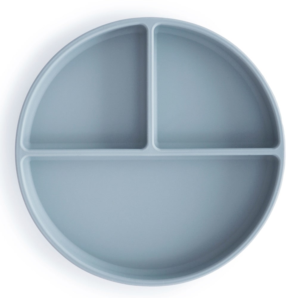 Mushie Siliconen bord - Powder Blue-min