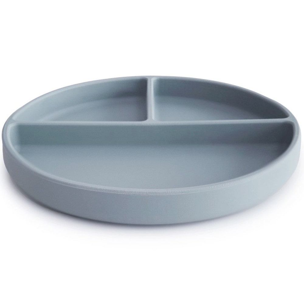 Mushie Siliconen bord - Powder Blue1-min