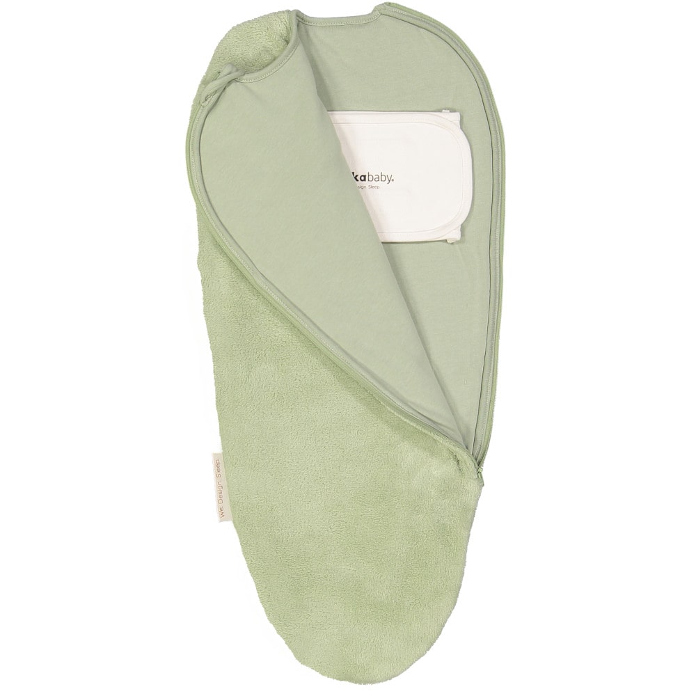 Puckababy Piep 0 -3 maanden Inbakerslaapzakje Teddy Olive 1-min