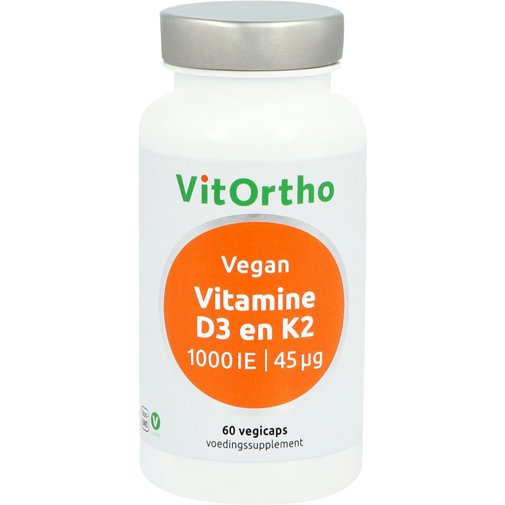 Vitamine D3 1000 IE en K2 45 mcg Vegan-min