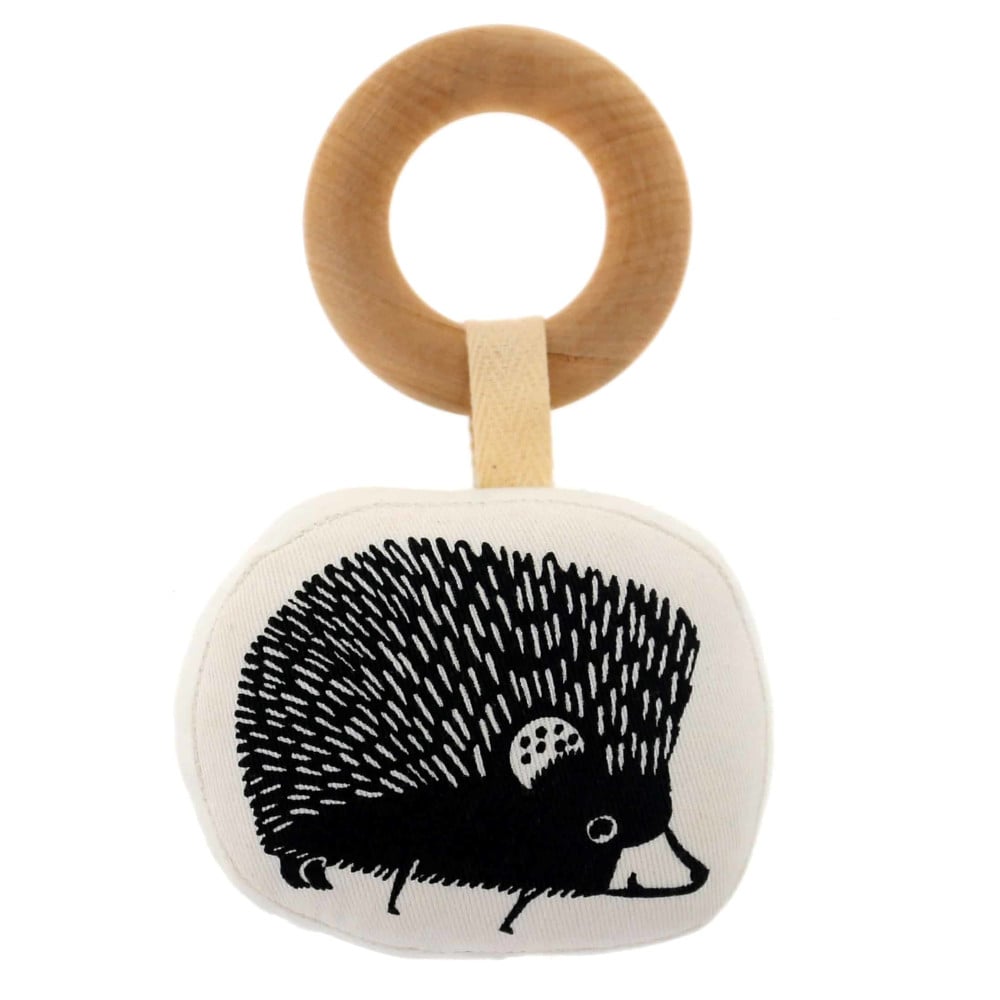 Wee Gallery Bijtring met Knuffeltje Egel-min