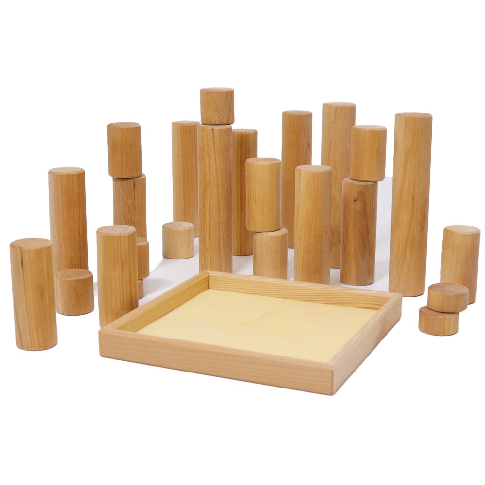 Grimms Bouwblokken Cilinders Groot Naturel Grimms