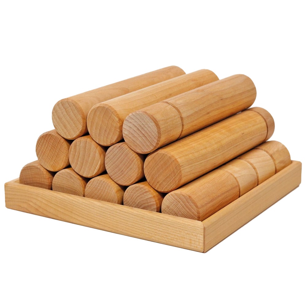 Grimms Bouwblokken Cilinders Groot Naturel Grimms