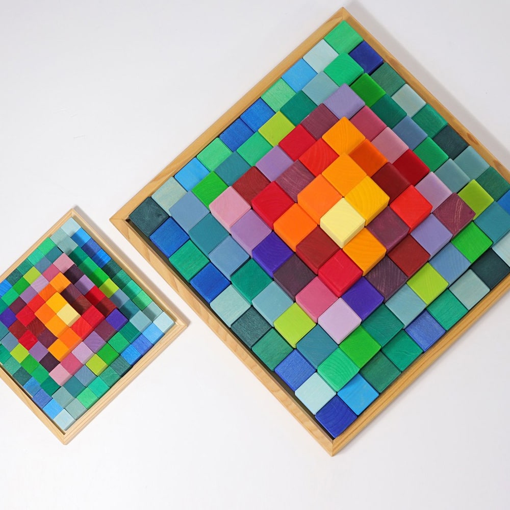 Grimms Kleine houten Blokkenset Pyramide Grimms