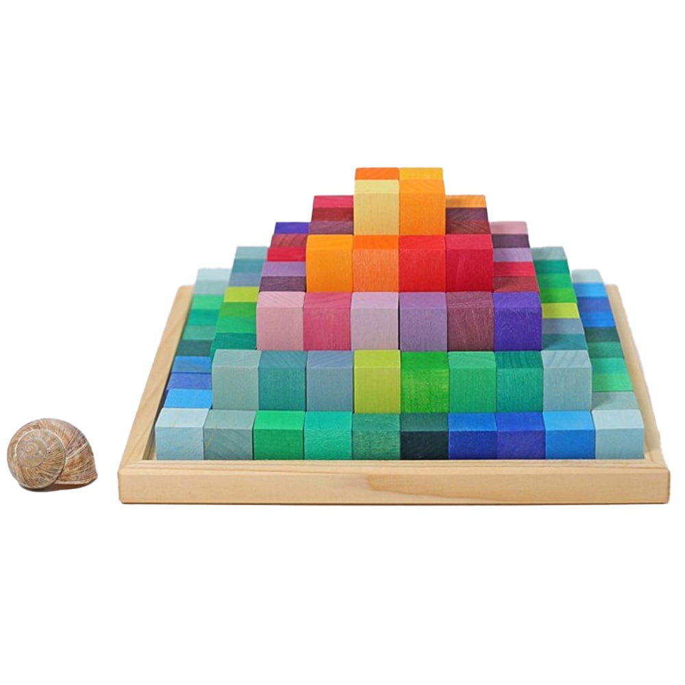 Grimms Kleine houten Blokkenset Pyramide Grimms