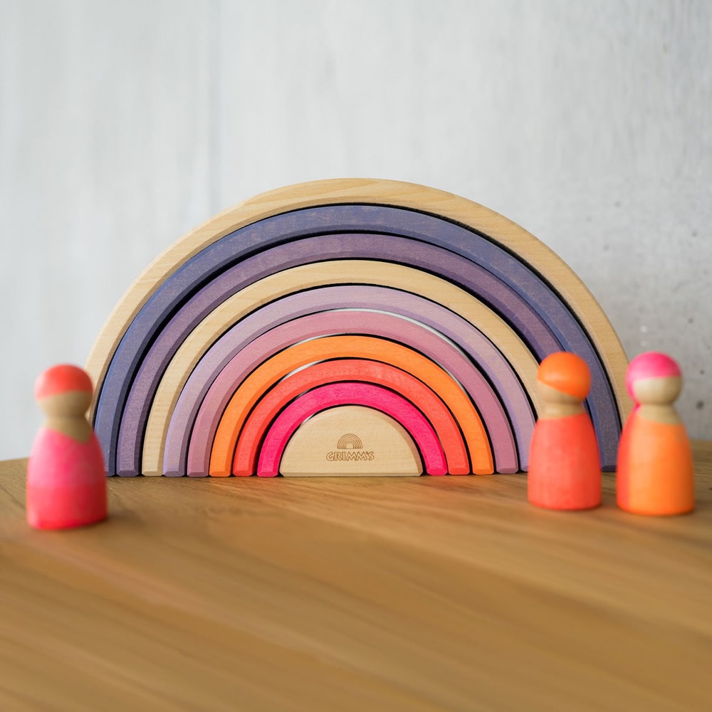Grimms Regenboog Groot 10 delig Neon Roze Grimms
