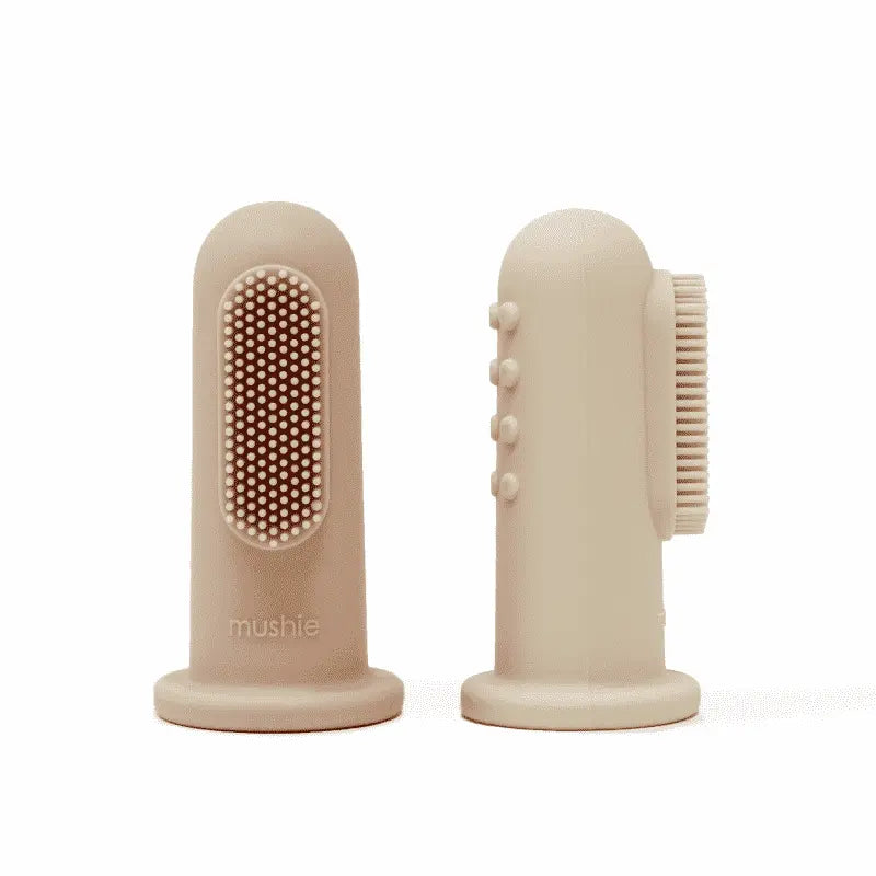 Mushie Baby Tandenborstel Shifting Sand + Blush