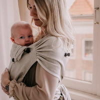 Pure Baby Love Draagzak Wrap en Go Baby 100% Natural Linnen/Cotton Dandelion Pure Baby Love